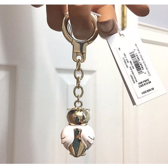 Kate Spade Snowy Owl Handbag Charm Keychain New - Picture 4 of 5